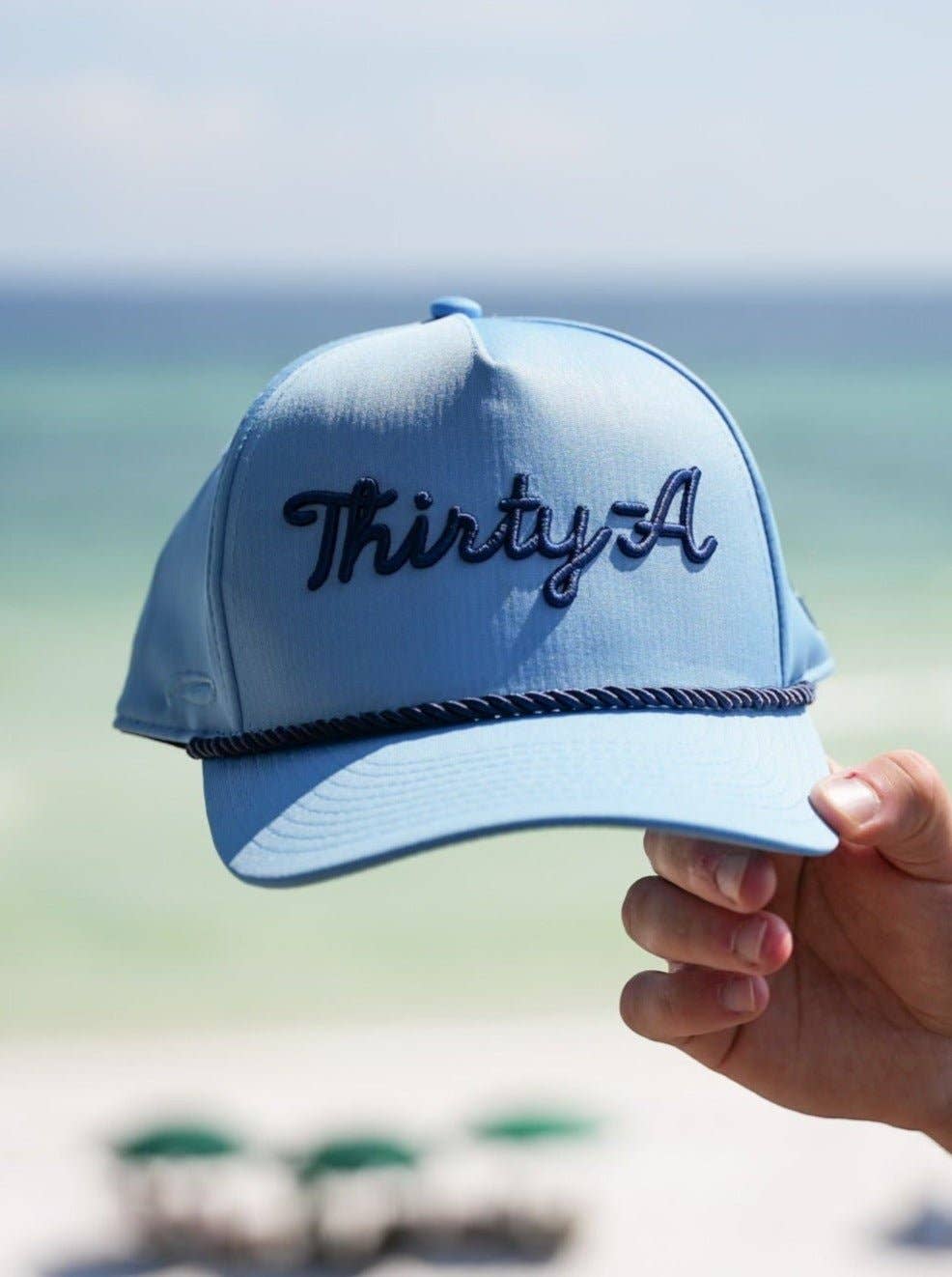 30A Gear - Thirty-A Script Hat: White