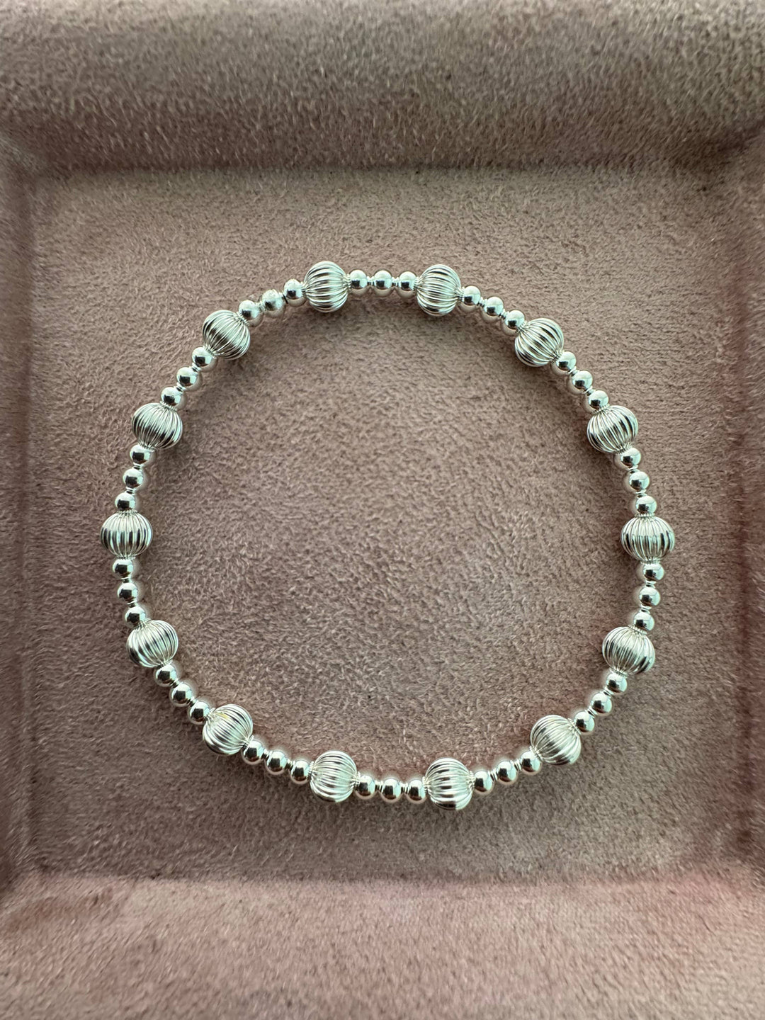 "HOPE" 14K Gold filled Ball Beaded Bracelet: Gold Filled / Stretchy 7"