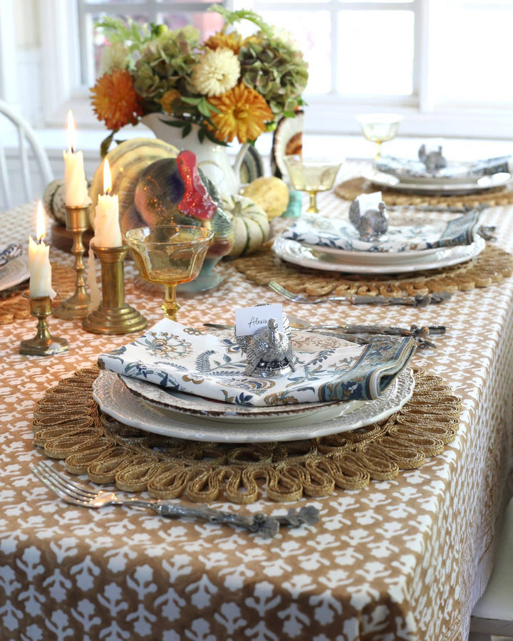 PACIFIC & ROSE TEXTILES - Tablecloth Charlotte Caramel: 60x92