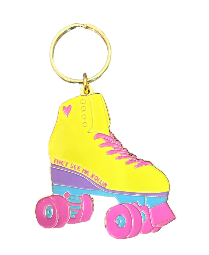R is for Robo - Roller Skate Keychains for Women Retro 90s Nostalgia Gifts