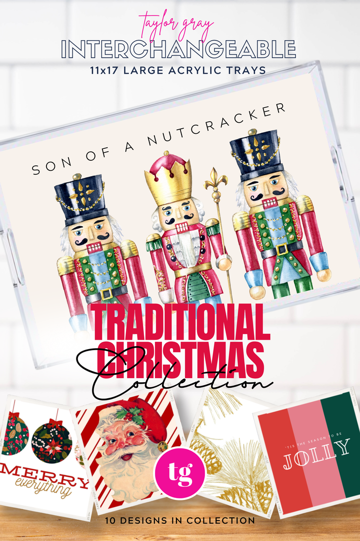 TAYLOR GRAY - 11x17 TRADITIONAL CHRISTMAS insert set of 10