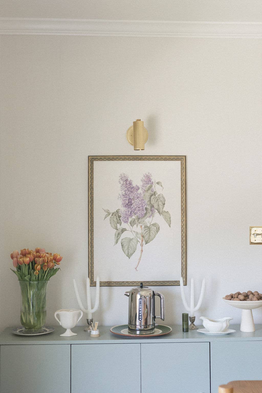 Petal Lane Home - Lilac Branch Framed Antique Art: 24x32