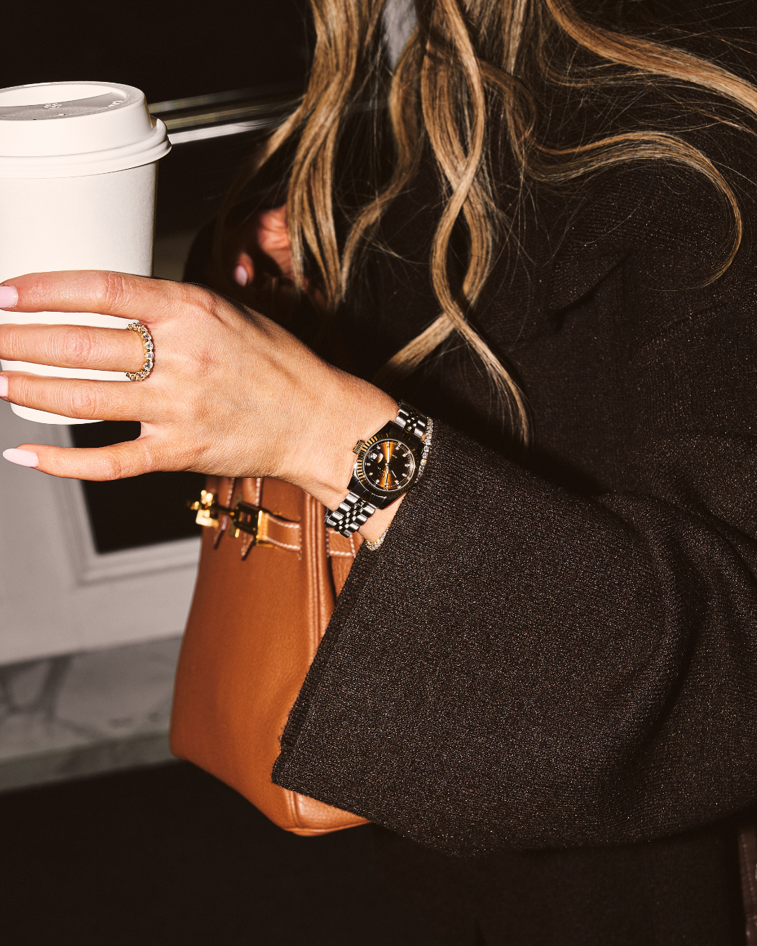 C&C LUXURY CO. - 28MM CLASSIC WATCH: TWO-TONE & MOTHER OF PEARL