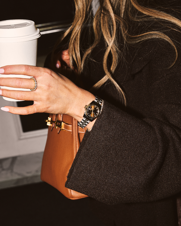 C&C LUXURY CO. - 28MM CLASSIC WATCH: TWO-TONE & MOTHER OF PEARL