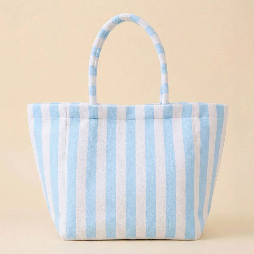 Sensibling Corp. - Striped Terry Tote Bag: Pink&Green