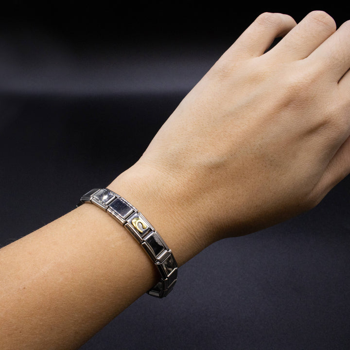 Natalia - Italian Charm Letters A-Z - 9mm Gold Bracelet Charms: C