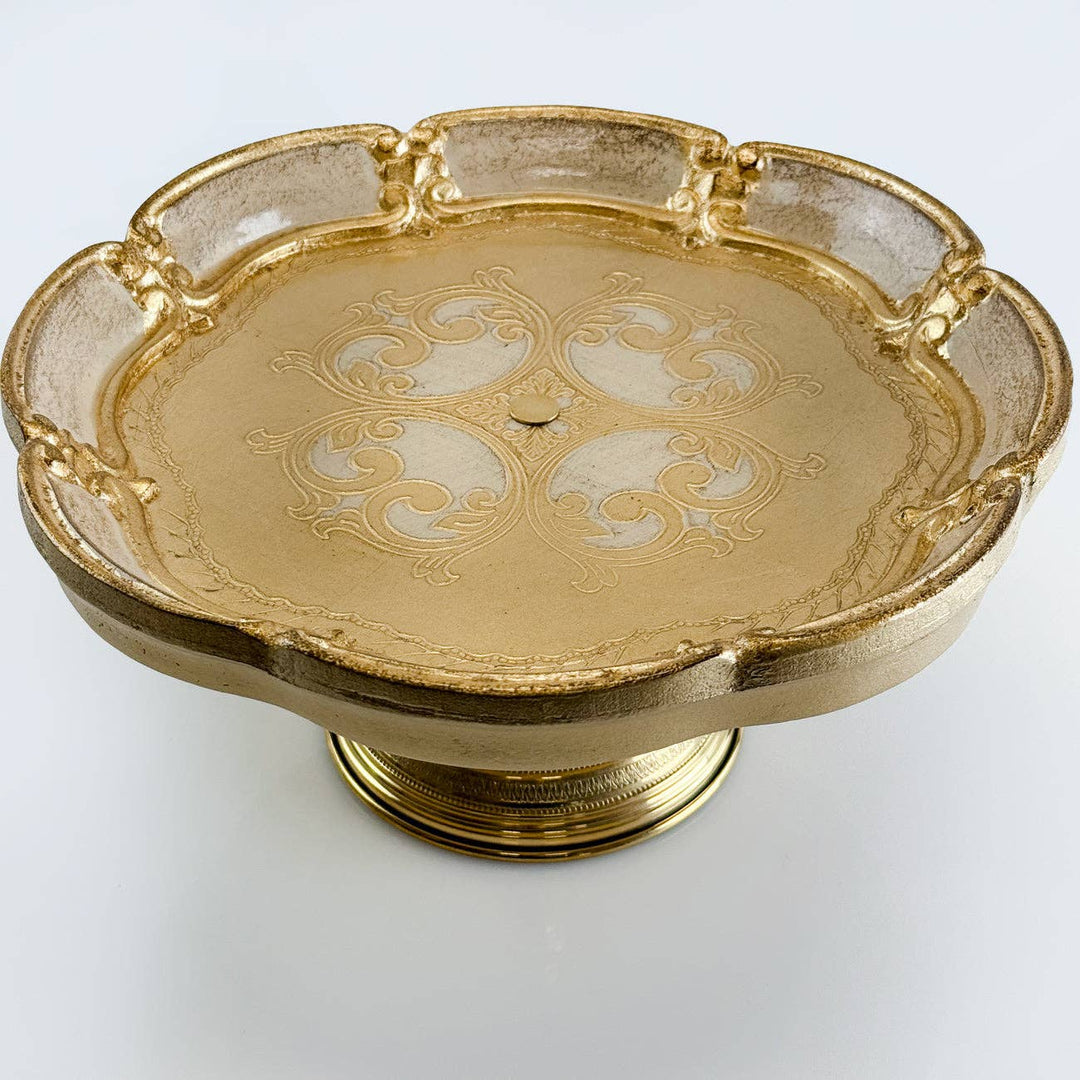 Via Graceffo - Florentine Carved Gilded Wood Cake Stand