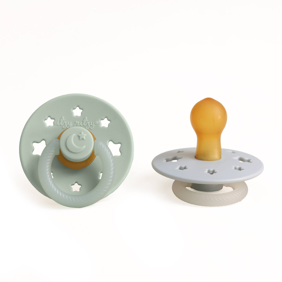Itzy Ritzy - *NEW STYLES* Itzy Soother™ Natural Rubber Paci Sets: Glow 0-6 M