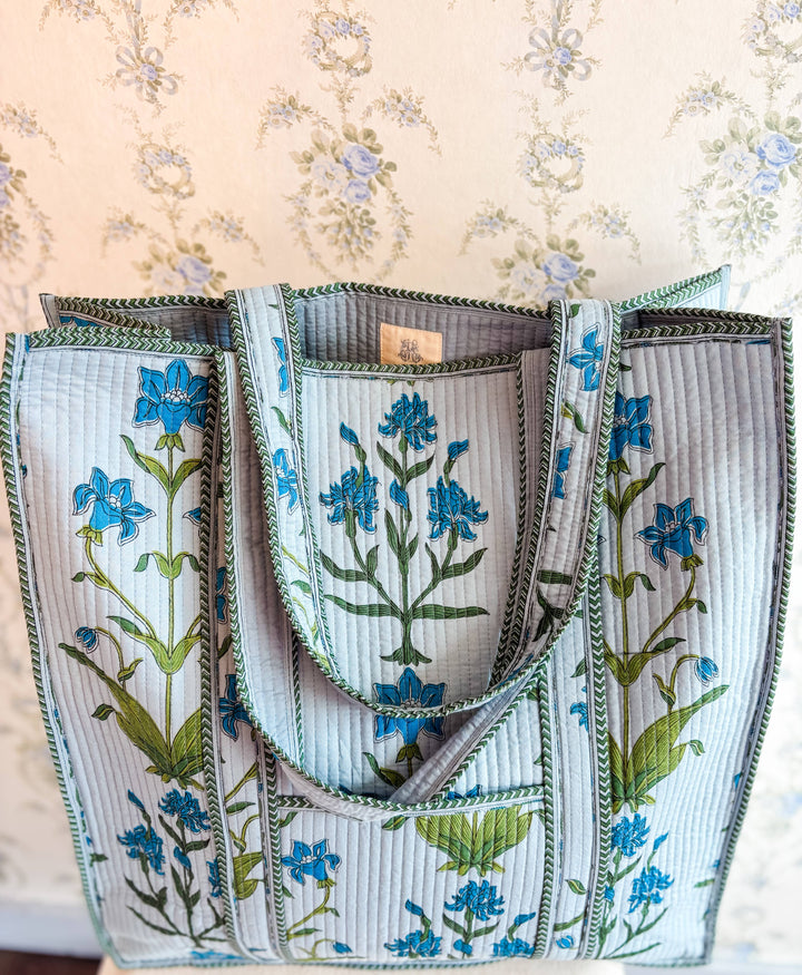 Heart of Grace - Iris Luxe | Quilted Large Tote Bag