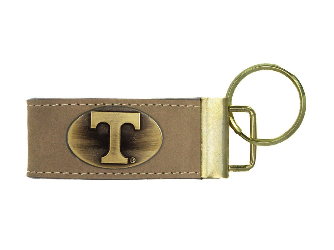 Zep-Pro - Collegiate Leather Key Fob. Crazyhorse Full Grain Leather With Antique Brass Logo. Alabama, Auburn, Ole Miss, Mississippi State, Tennessee.: Alabama Crimson Tide