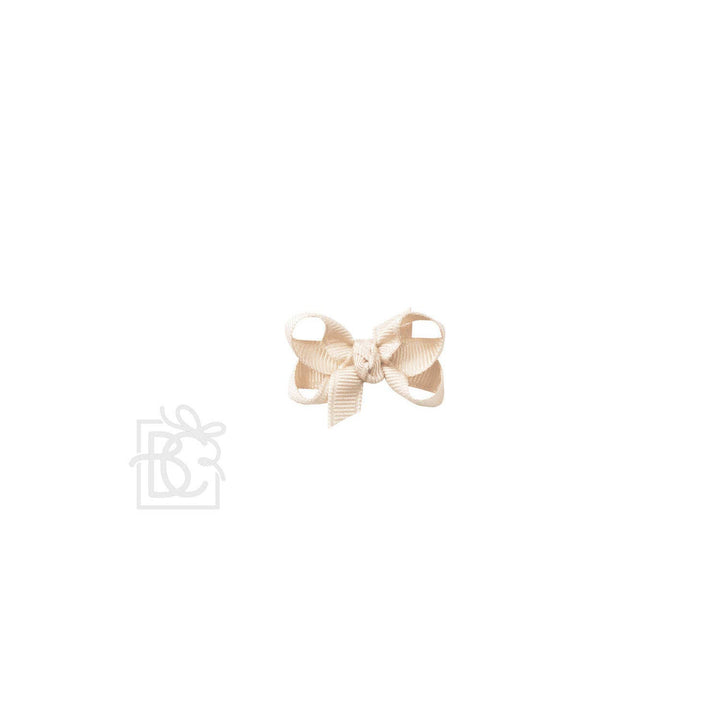 Beyond Creations, LLC - SIGNATURE GROSGRAIN BOW ON CLIP: 4.5" Large - 1.5" Ribbon on Alligator Clip / WHITE