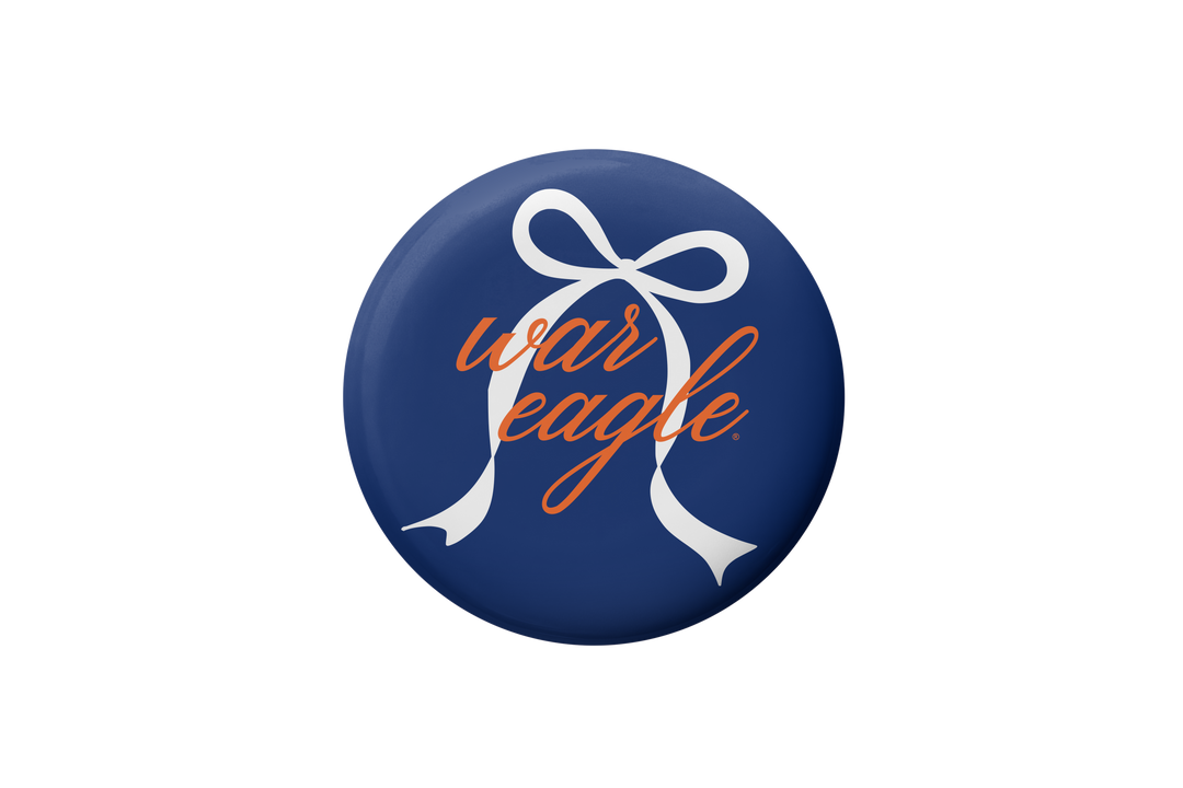 Cute As A Button - Auburn War Eagle Grandmillennial Button