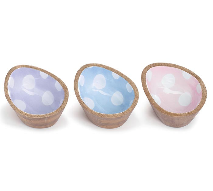 BOWL MANGO WOOD EASTER EGGS