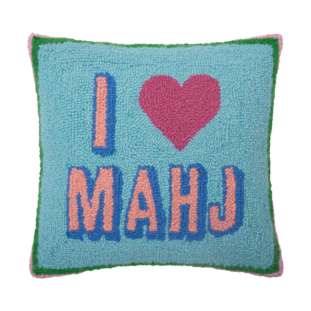 I Love Mahj Hook Pillow Poly Filled