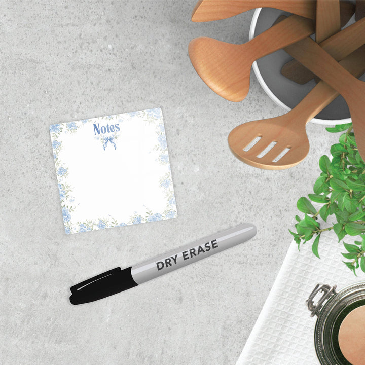 Clairmont & Co - 4 x4 Chinoiserie, Chic, Notes, Dry Erase Glass Tile, Ladies Gift