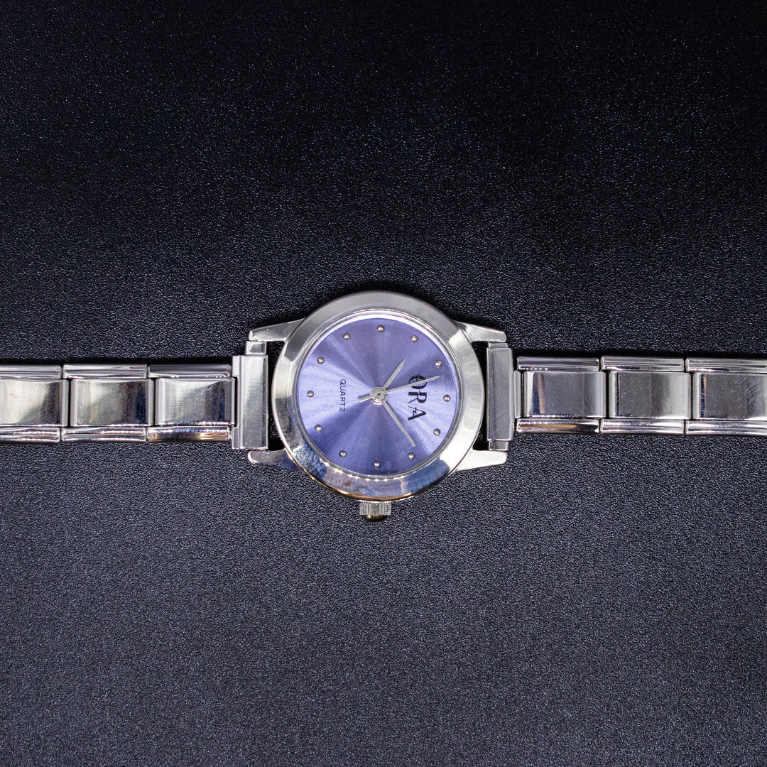 Natalia - Italian Charm Link Watch (Analog): Blue