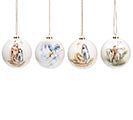 GREAT JOY NATIVITY ON IVORY ORNAMENT