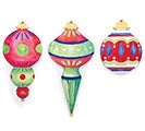 LARGE  RETRO ORNAMENT WALL HANGINGS