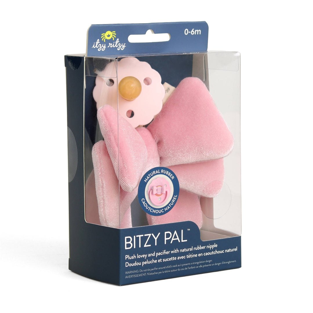Itzy Ritzy - *NEW OPTIONS* Bitzy Pal Natural Rubber Pacifier & Plush: Bear