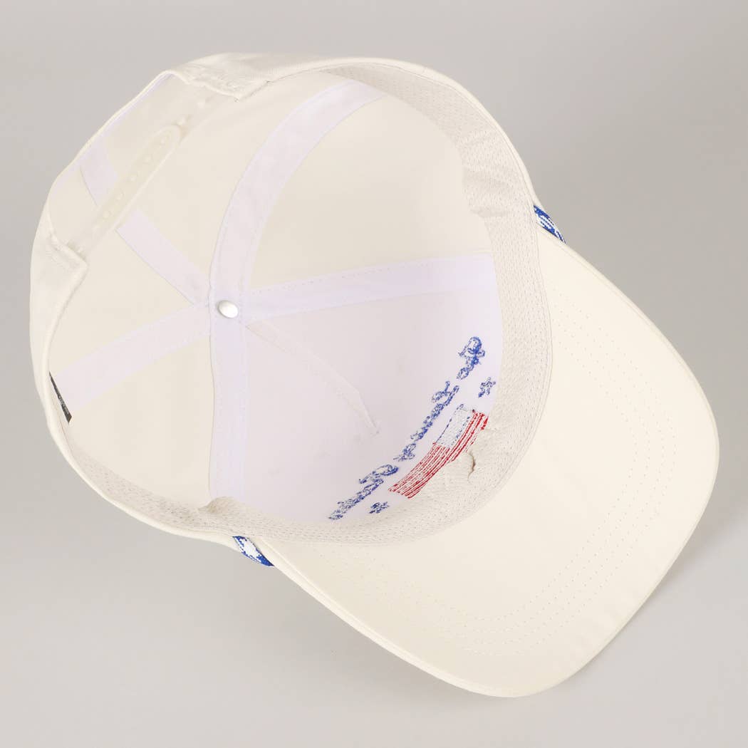 Fashion City - The Land of Freedom Flag Embroidered Trucker Hat: Red / ONE SIZE