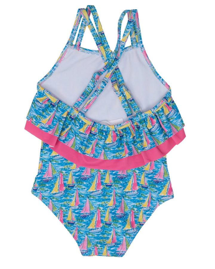 Laguna Preppy Sailboat One Piece Swimsuit