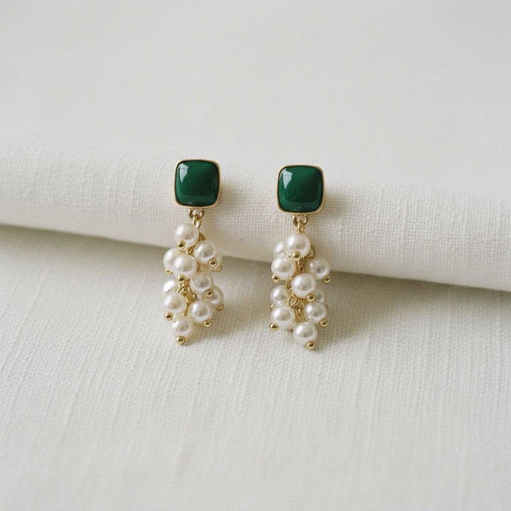 Ellemadera - Chic Vintage-Inspired Pearl Drop Earrings