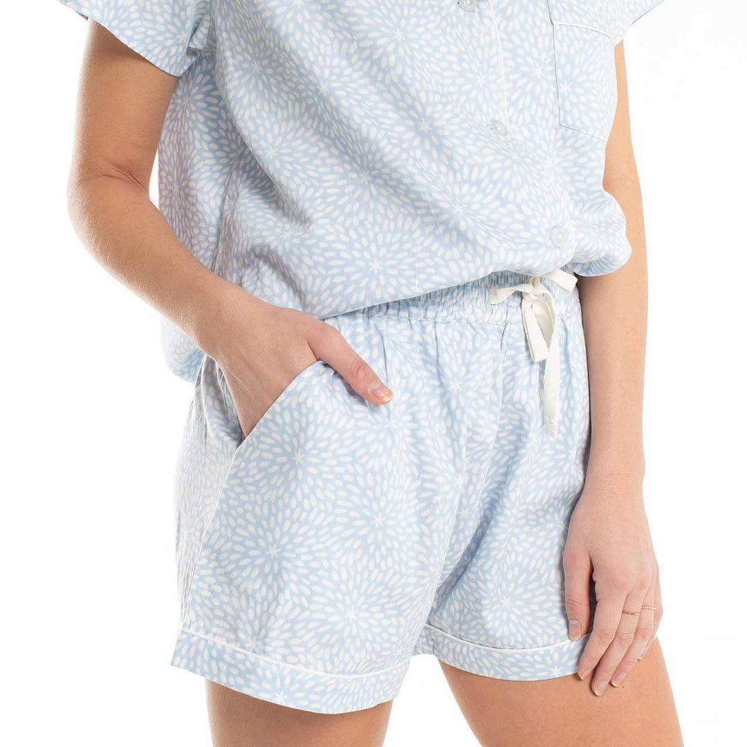 Angle - Shorts Sleep Set 2pc - Blue: LG