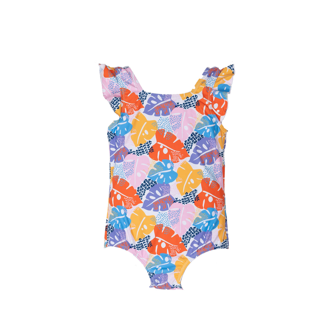 Hello Happiness Palm Leaf One-Piece Swimsuit