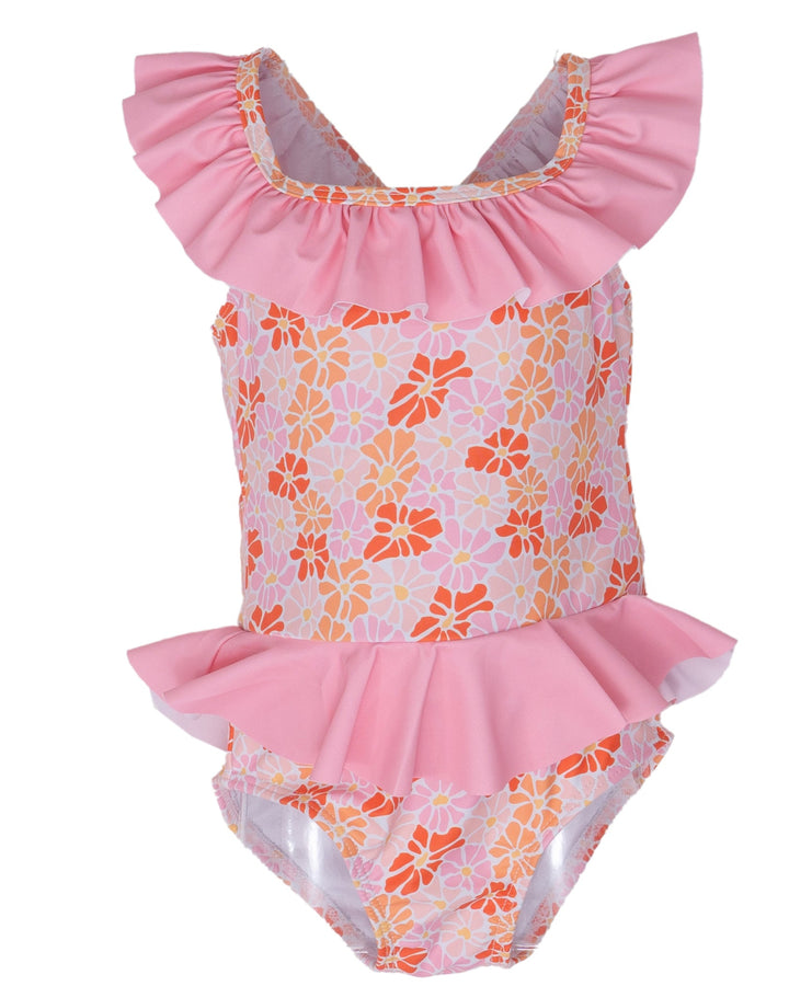 Grand Lagoon Peachy Pink Florals One Piece Swimsuit