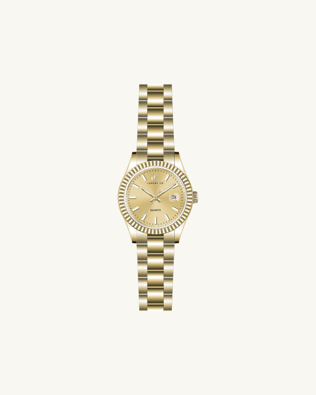 C&C LUXURY CO. - PRESIDENT WATCH - Gold & Gold: 31mm