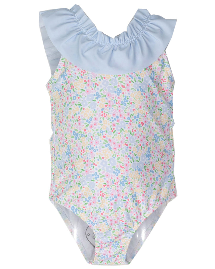 merry jenny 水着　flower swim one-piece Johnny Was Women's Helena Ruffle Wrap One Piece Swimsuit at