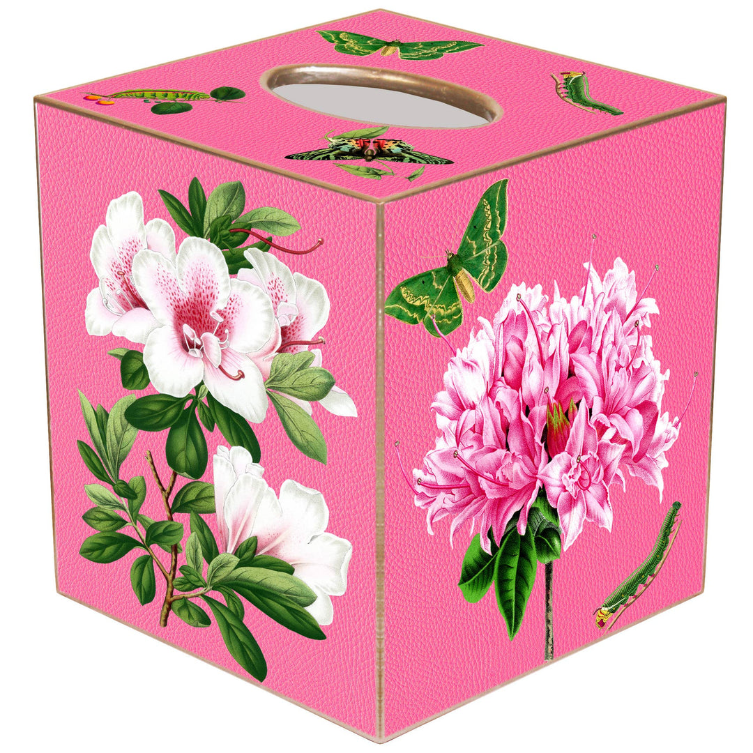 Marye-Kelley - Azaleas on Pink Tissue Box Cover: Paper Mache