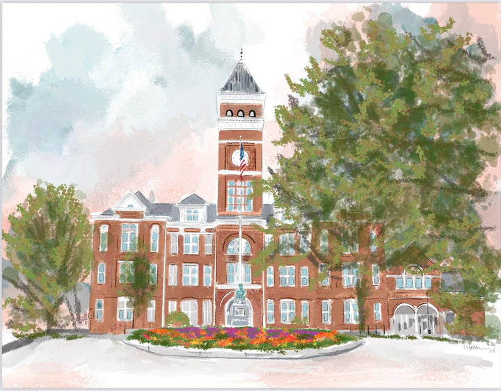 Rebecca Illustrated - CLEMSON UNIVERSITY- Art Print: 11x14