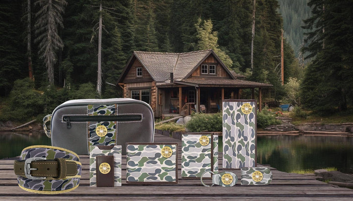 Zep-Pro - Shot Men's Bifold Old School Camo Leather Wallet.: Brown/Tan Camo