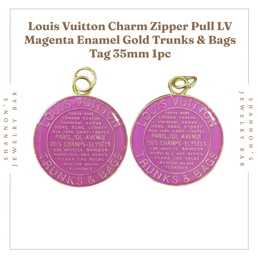 Shannon's Jewelry Bar - Louis Vuitton Charm Zipper Pull LV Enamel Trunks & Bags Tag
