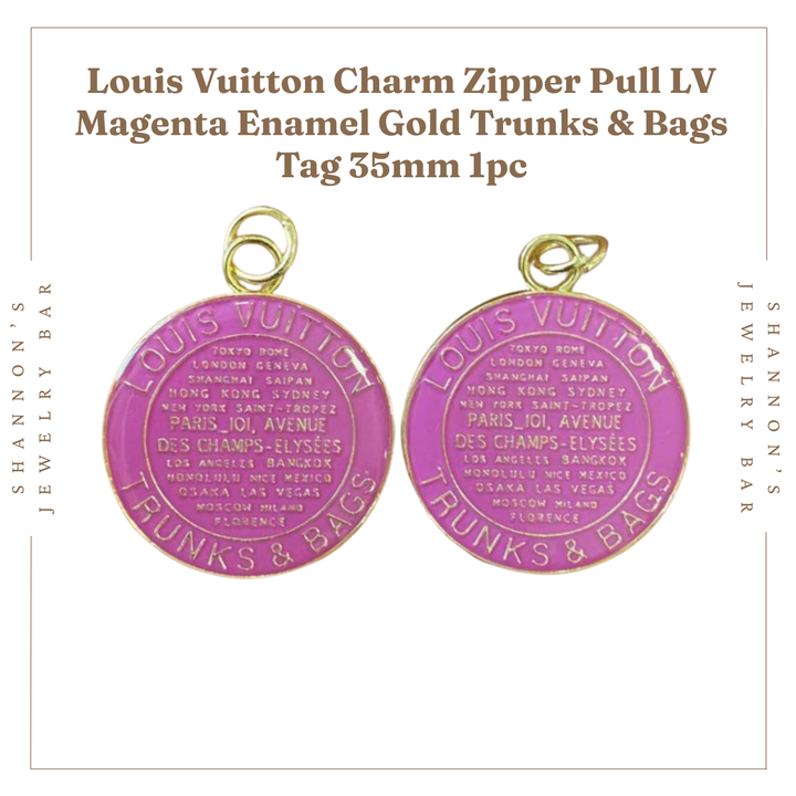 Shannon's Jewelry Bar - Louis Vuitton Charm Zipper Pull LV Enamel Trunks & Bags Tag
