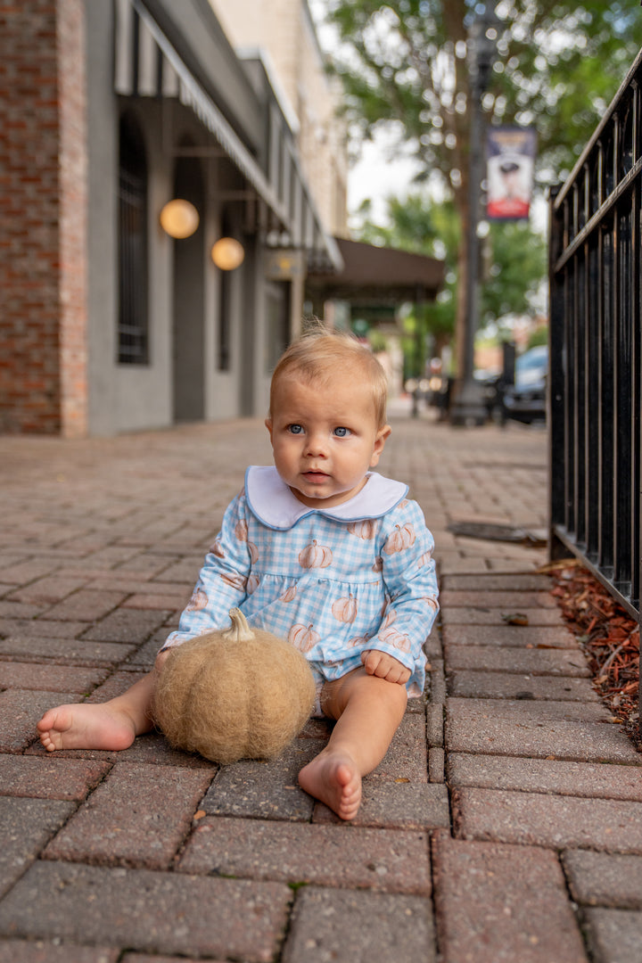 Hank Blue Check Pumpkin Bubble