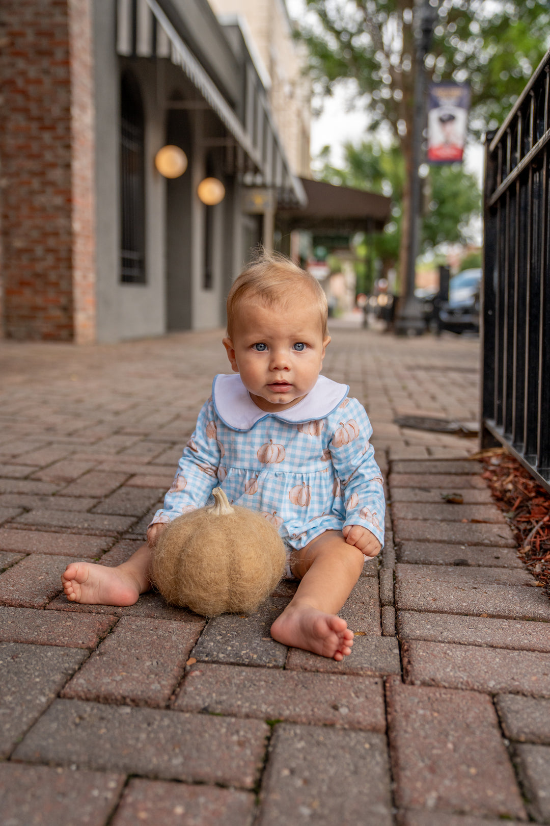 Hank Blue Check Pumpkin Bubble