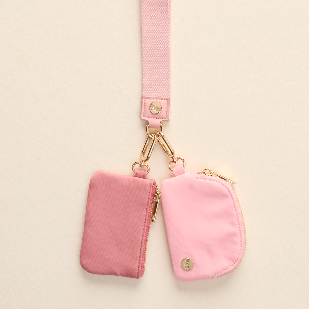 The Darling Effect - Dynamic Duo Pouch Wristlet-Rose