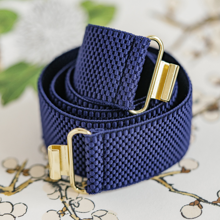 Garland - Navy Interchangeable Stretch Belt Band - Flexible & Stylish: Navy Blue / M