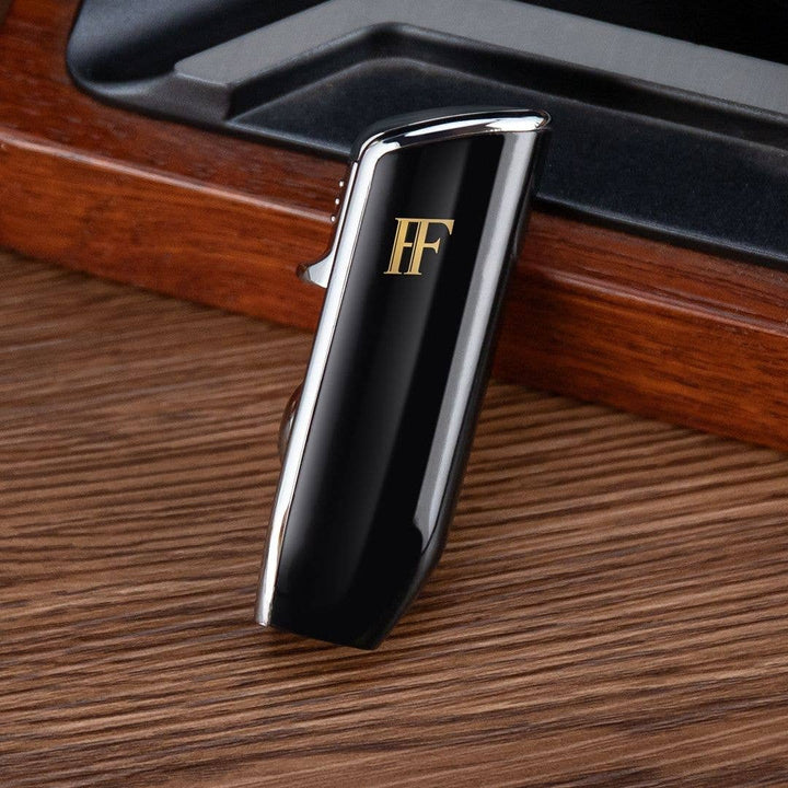Fluid And Fire - Astra Triple Lighter Torch – Windproof Precision Ignition Tool: Black