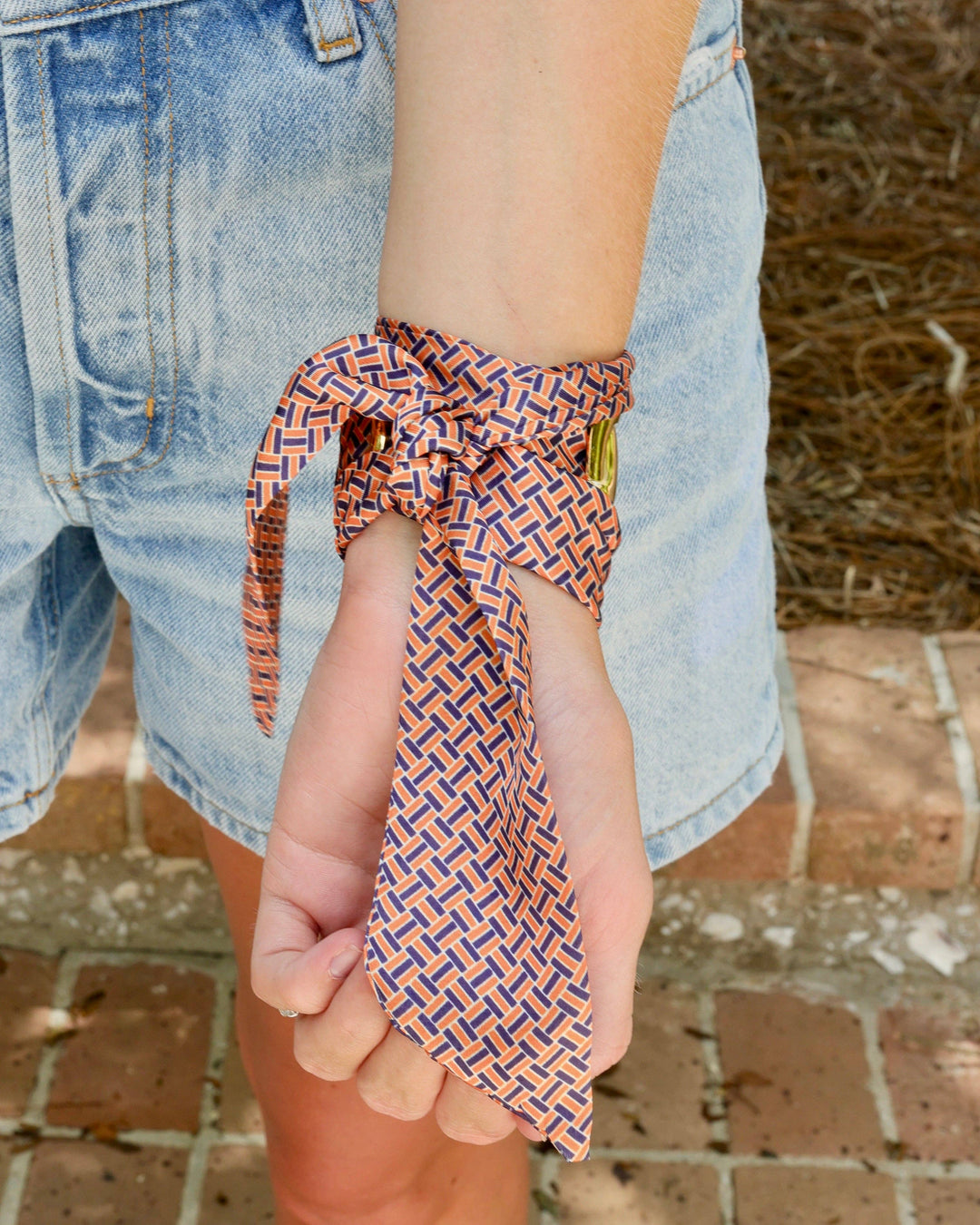 Caroline Hill - Serafina Scarf Bracelet Navy Orange: Default