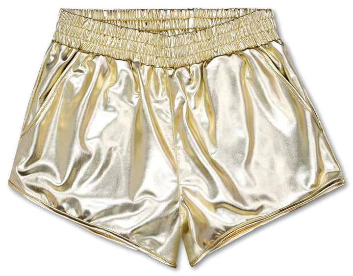 Iscream - Gold Metallic Shorts-AS