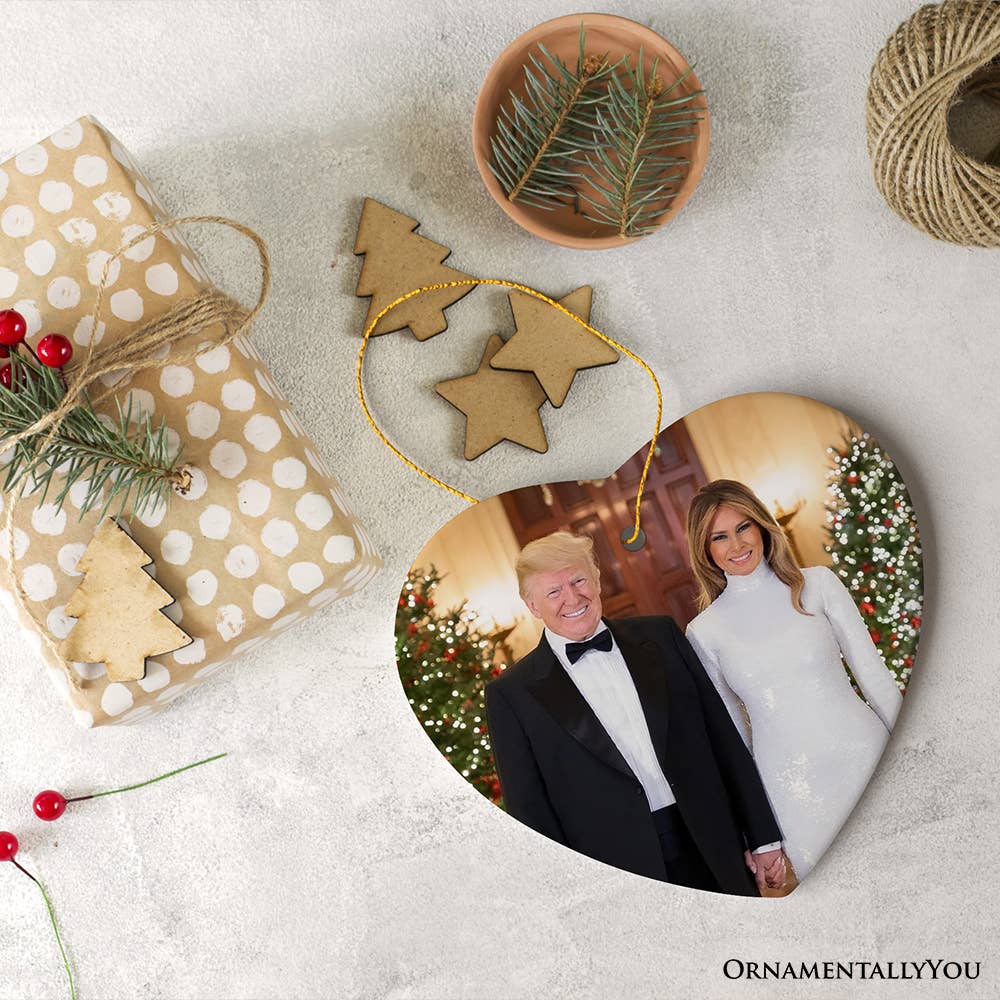 OrnamentallyYou - Donald Trump and Melania Trump Christmas Ornament