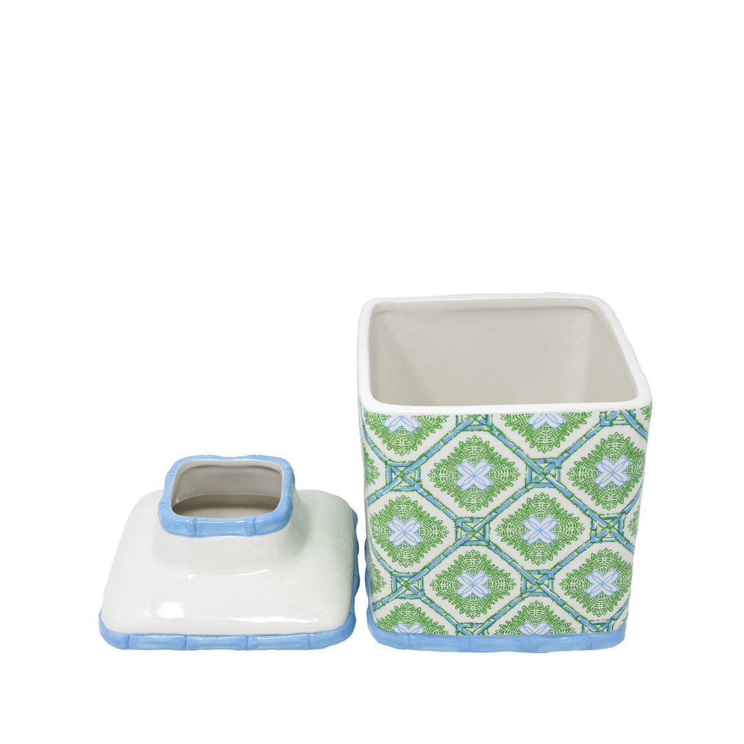 Lilly Pulitzer by Lifeguard Press - Tissue Holder, Bamboo Logo Trellis