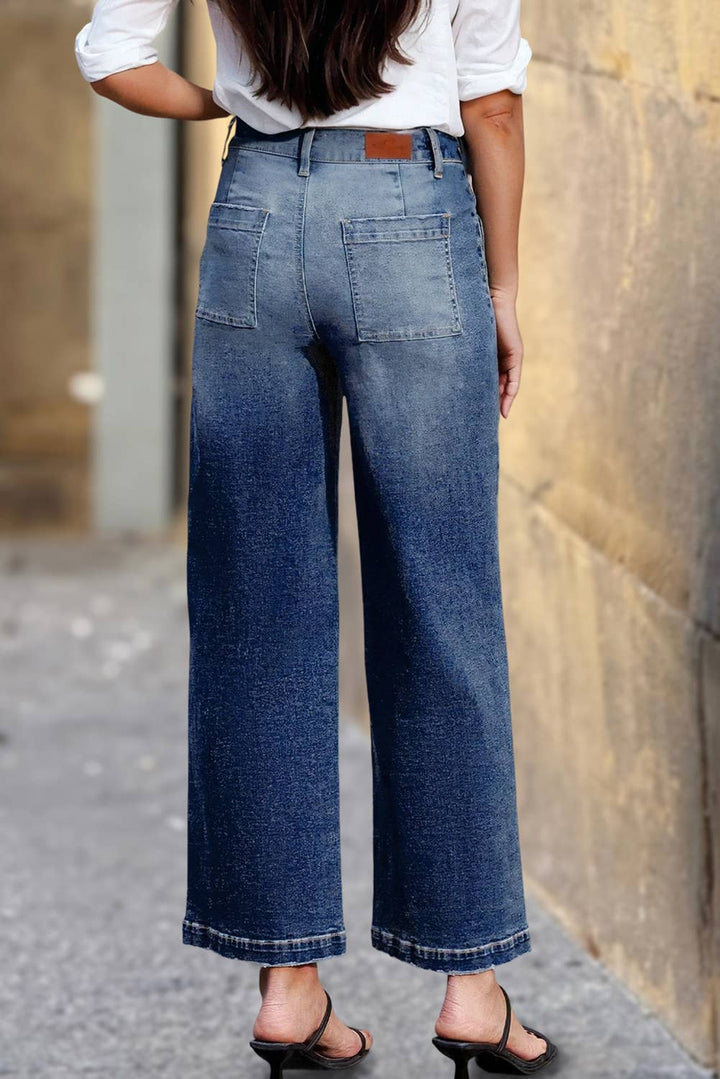 Aapparella - Womens Mimimalist Patch Pocket Shift Jeans | 4-16: Bluing / 14