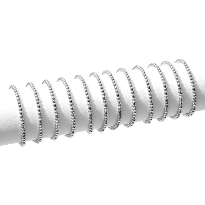 Splendid Iris -4mm Bead Stretch Bracelets: Gold