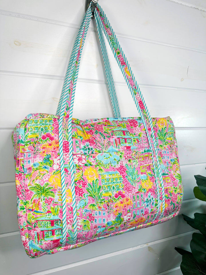 Folklore Couture - Quilted Duffle Bag | Weekender Travel Bags | Southern Town