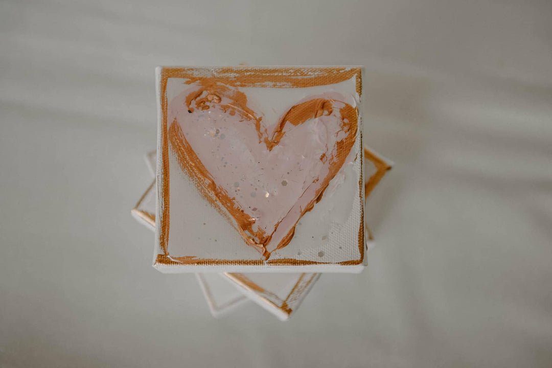 The Painted Petal - 4x4 Heart