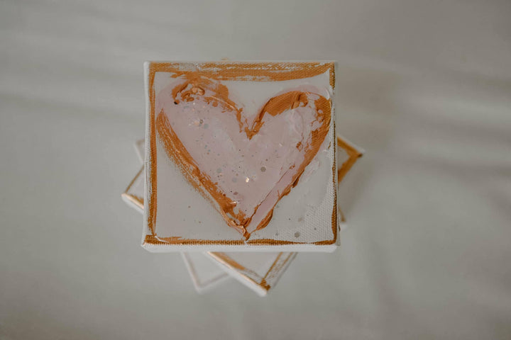 The Painted Petal - 4x4 Heart